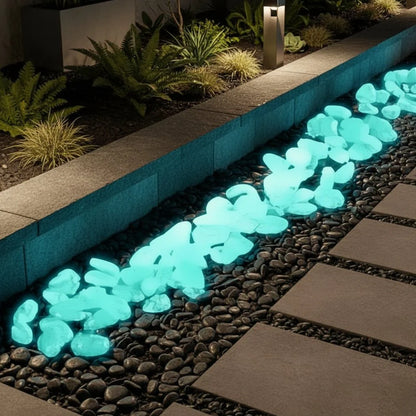 Lichtgevende Tuinstenen Nachtdecoratie