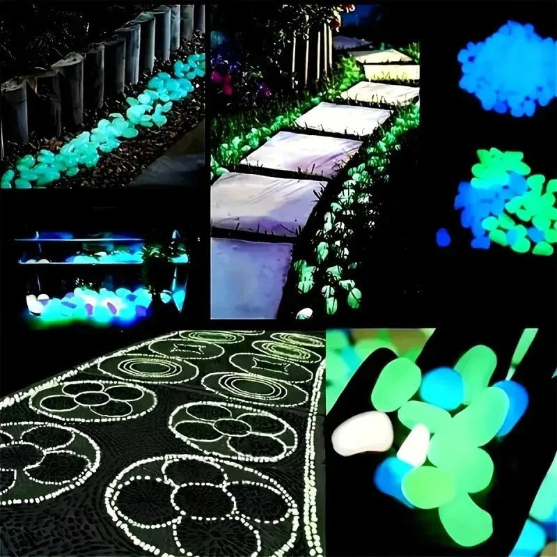 Lichtgevende Tuinstenen Nachtdecoratie