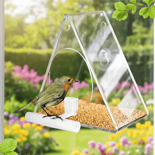 Acryl Vogelvoederbak – Vogelvoeder Buiten Windbescherming Driehoekig