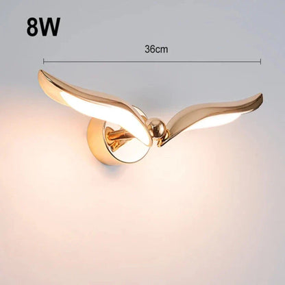 GoldenHorizon - Meeuwvormige Wandlamp in Goud