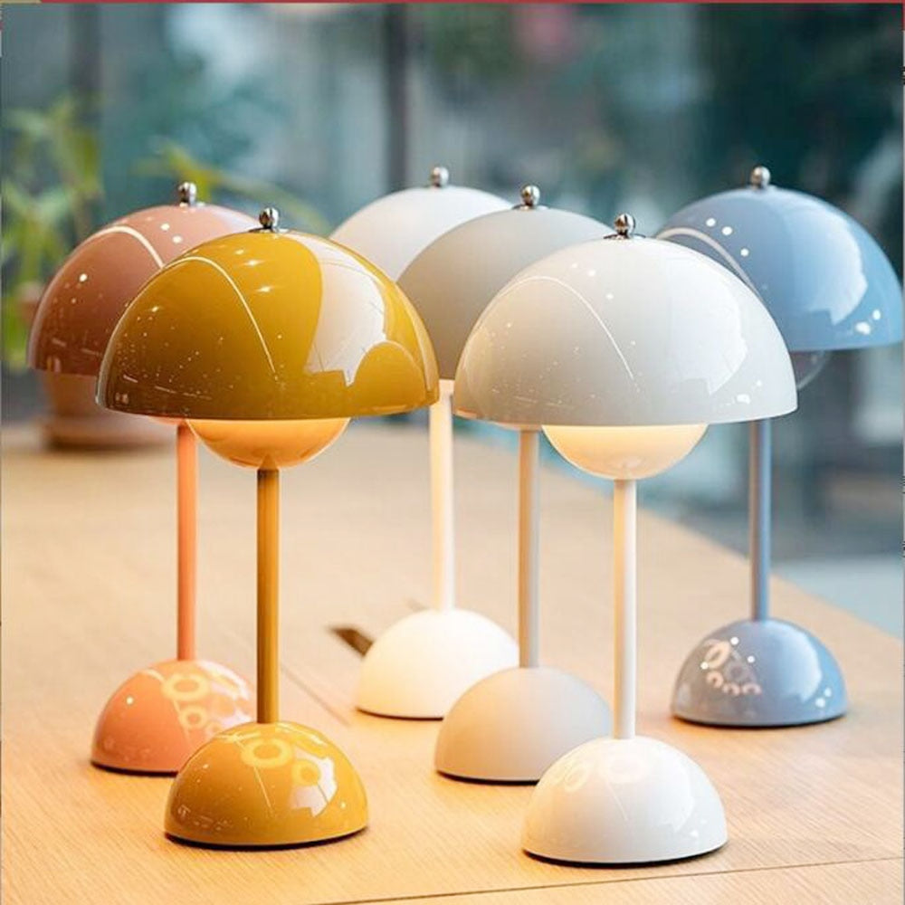 Paddestoel LED Tafellamp Oplaadbaar Touch Nachtlamp Sfeerverlichting Slaapkamer Design Lamp