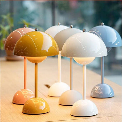 Paddestoel LED Tafellamp Oplaadbaar Touch Nachtlamp Sfeerverlichting Slaapkamer Design Lamp