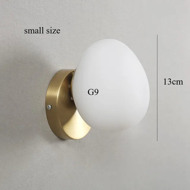 ShellWhite - Wandlamp van Eierschaalwit Glas