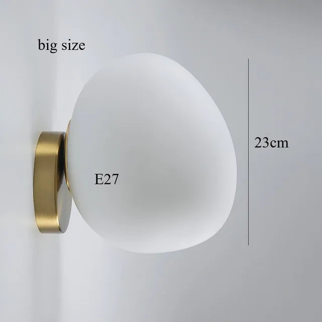 ShellWhite - Wandlamp van Eierschaalwit Glas