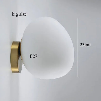 ShellWhite - Wandlamp van Eierschaalwit Glas