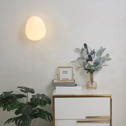 ShellWhite - Wandlamp van Eierschaalwit Glas