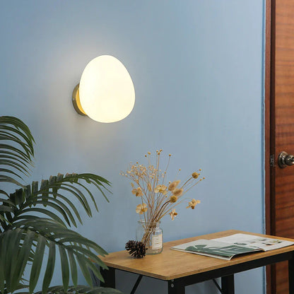 ShellWhite - Wandlamp van Eierschaalwit Glas