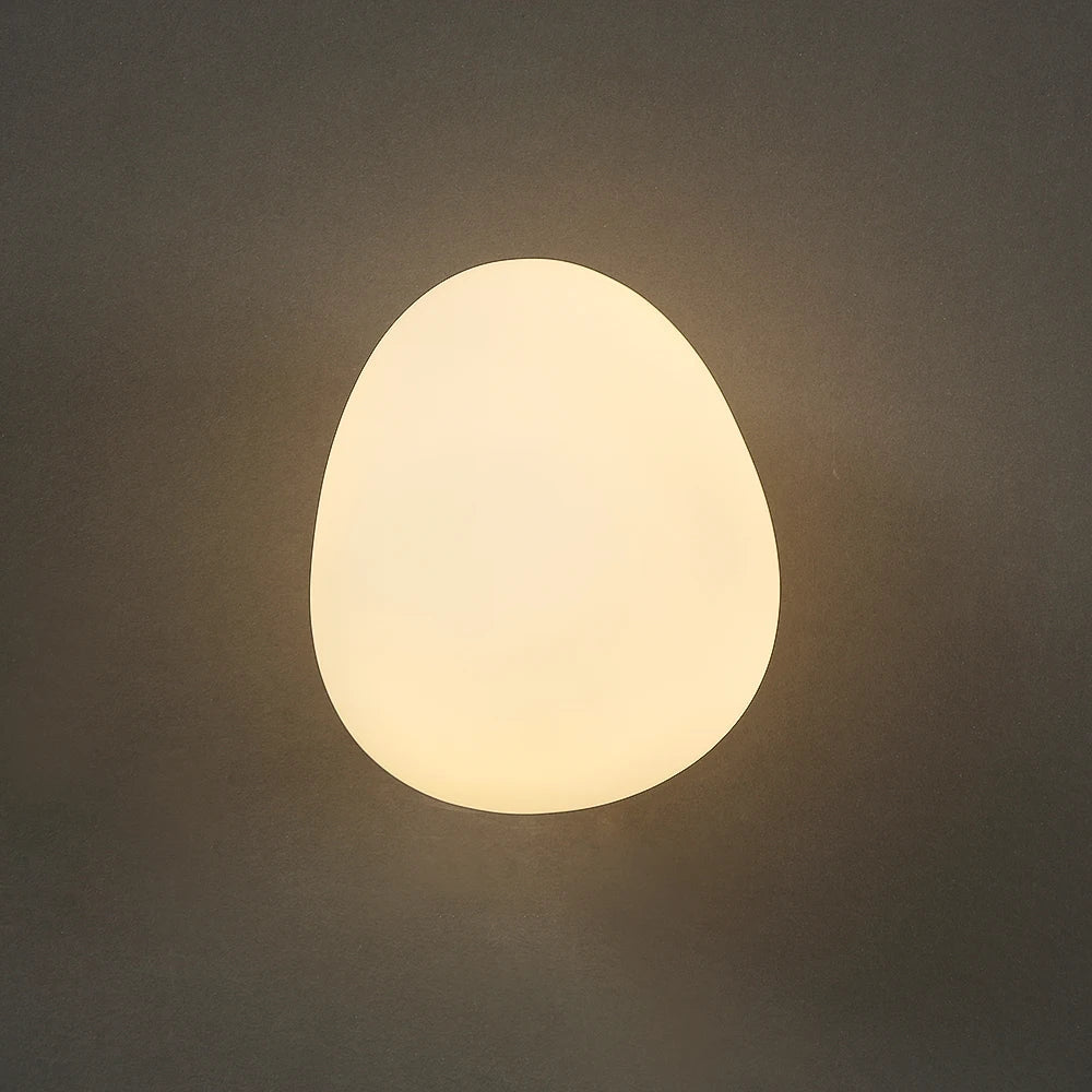 ShellWhite - Wandlamp van Eierschaalwit Glas