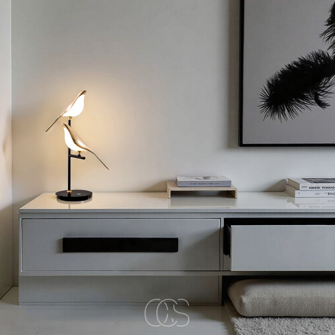 LED Tafellamp Gouden Vogel Design