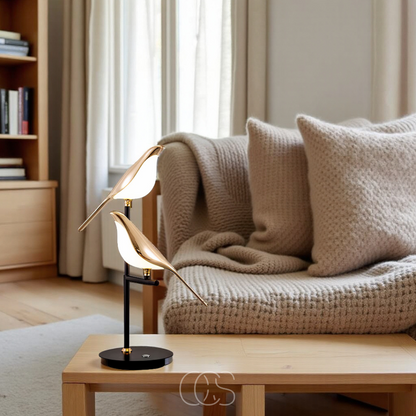 LED Tafellamp Gouden Vogel Design