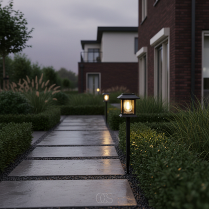 Solar Tuinlamp Paalverlichting LED Zonneverlichting Automatisch Aan Uit Tuinverlichting