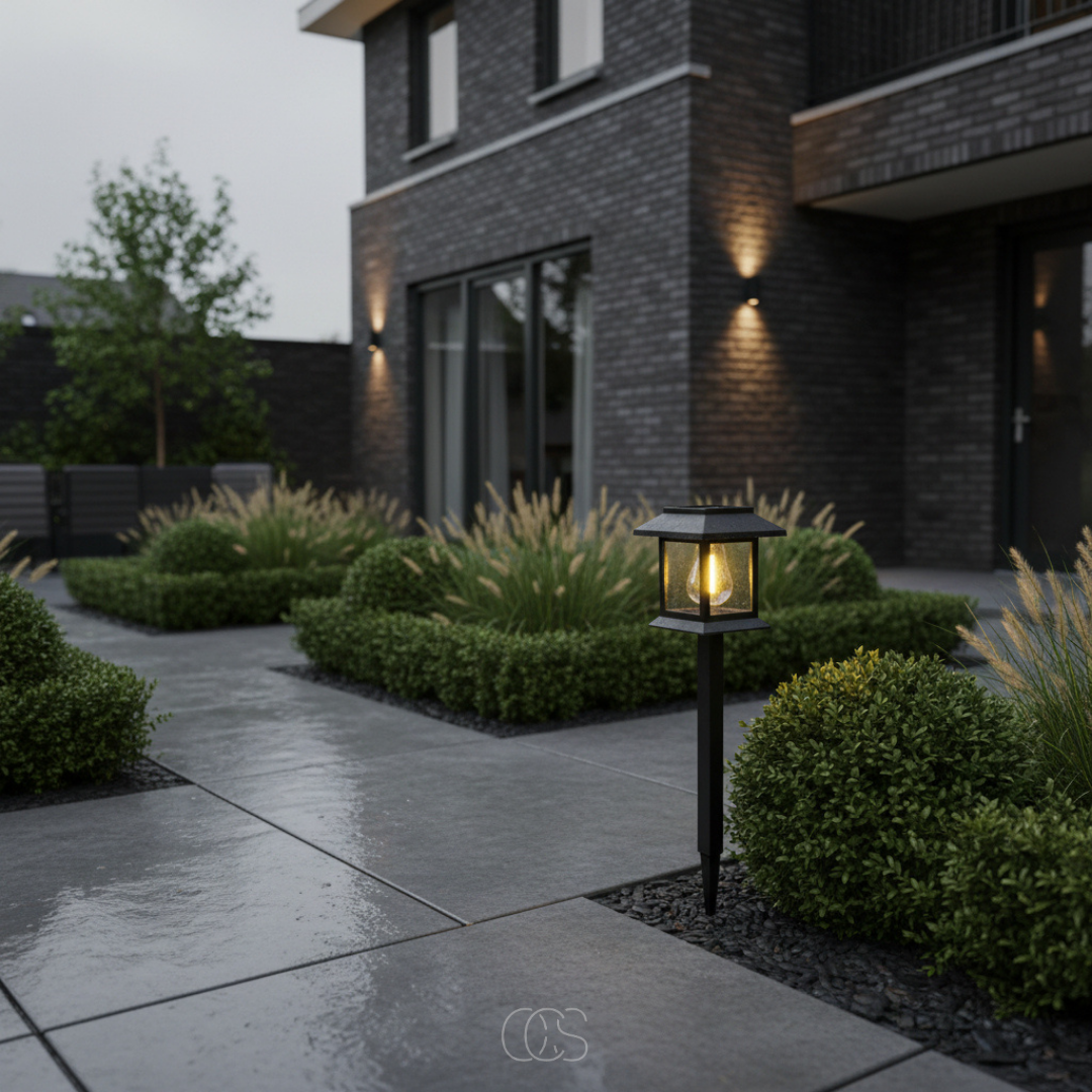 Solar Tuinlamp Paalverlichting LED Zonneverlichting Automatisch Aan Uit Tuinverlichting