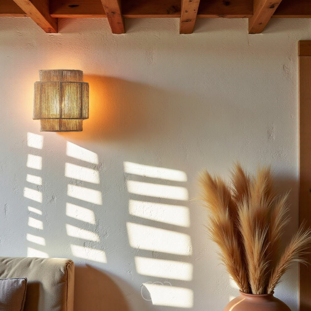 Rieten Wandlamp Boho Design Wandverlichting