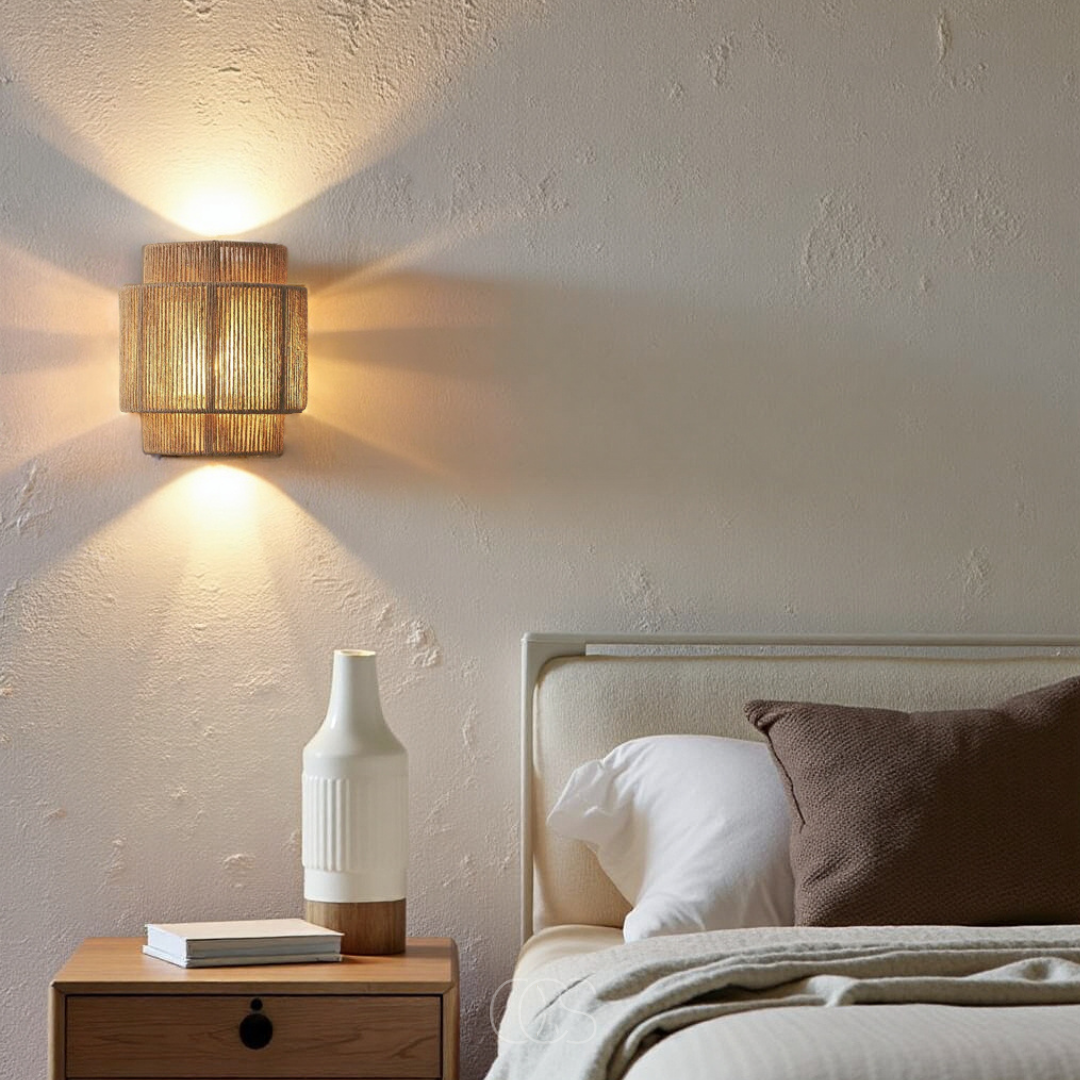 Rieten Wandlamp Boho Design Wandverlichting