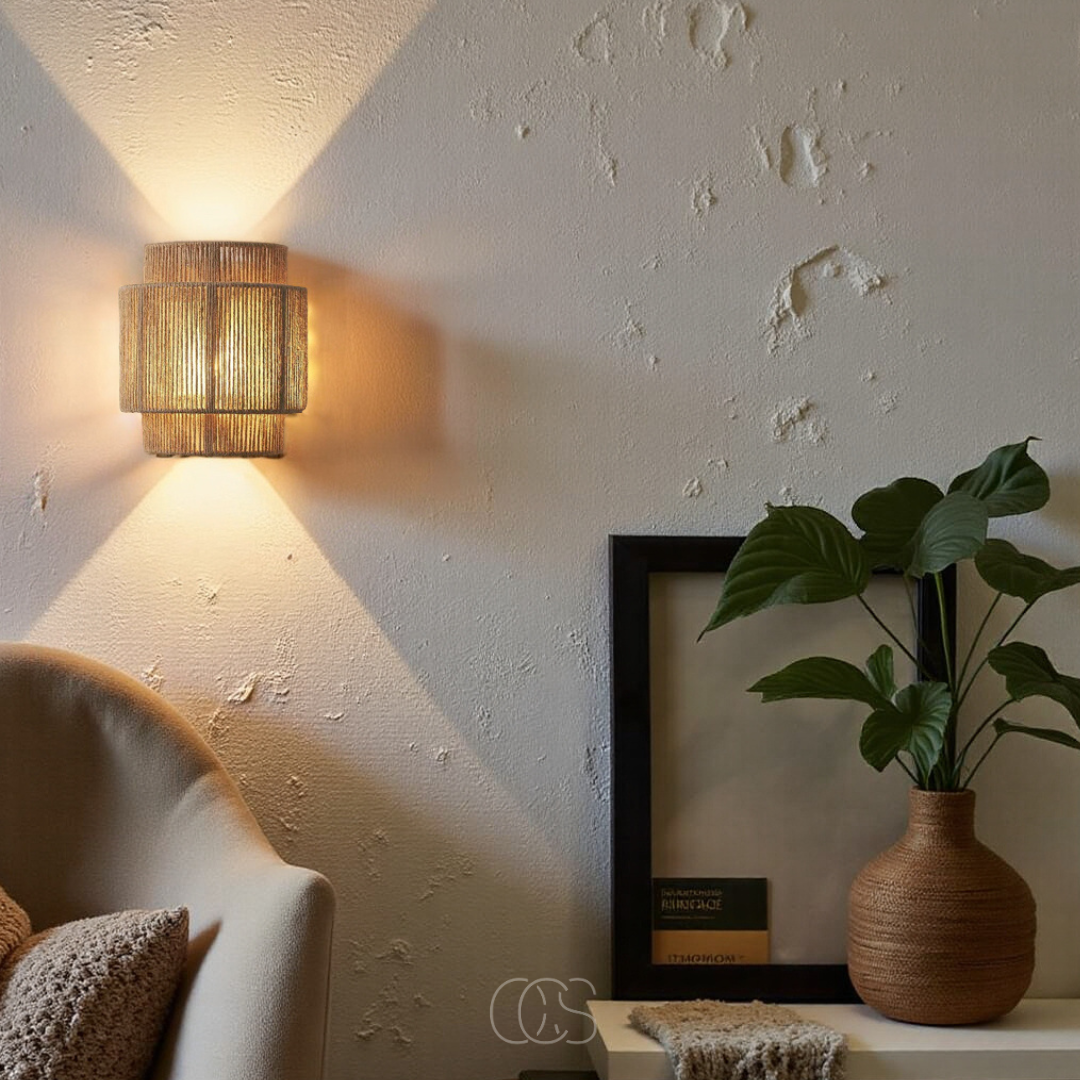 Rieten Wandlamp Boho Design Wandverlichting