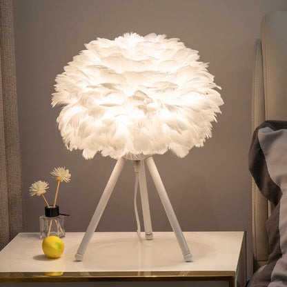 Veer Tafellamp LED Design Lamp Struisvogel Veren