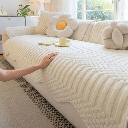 Fleece bankhoes dik – warme sofa cover