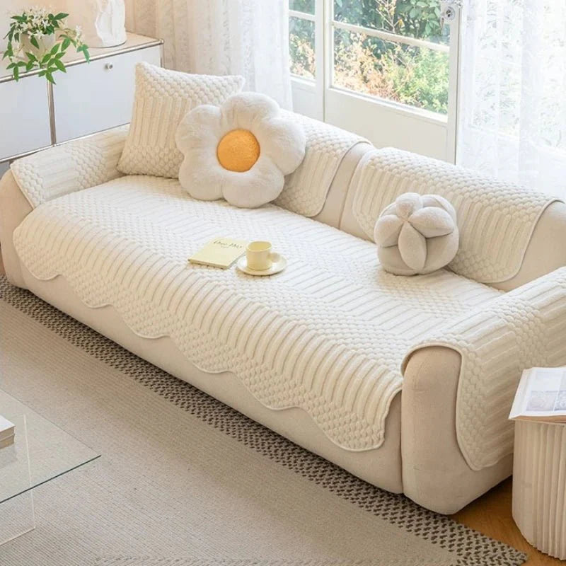 Fleece bankhoes dik – warme sofa cover