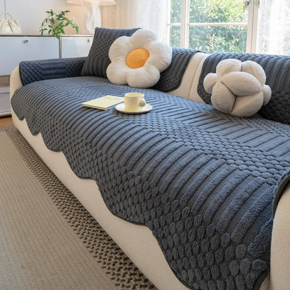 Fleece bankhoes dik – warme sofa cover