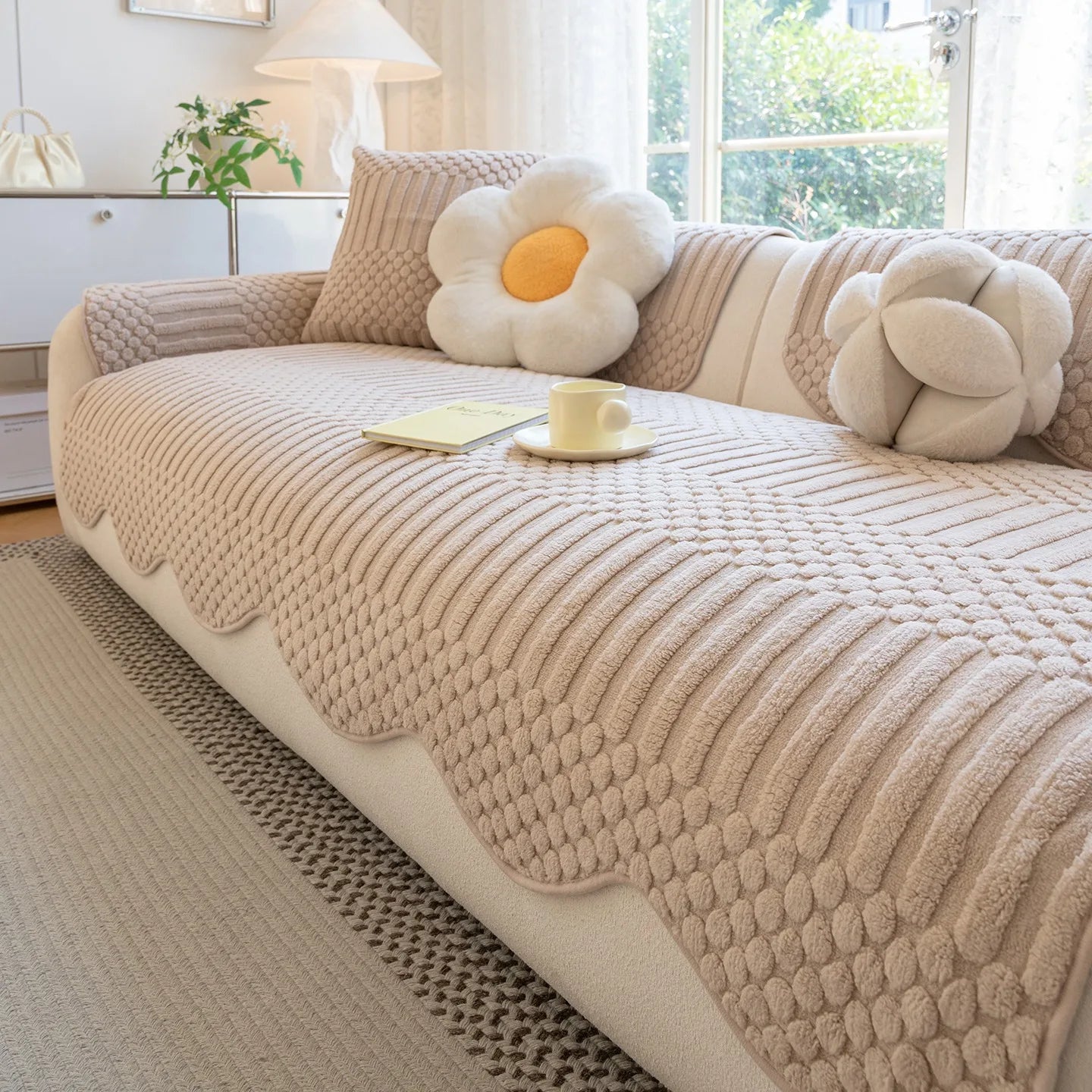 Fleece bankhoes dik – warme sofa cover