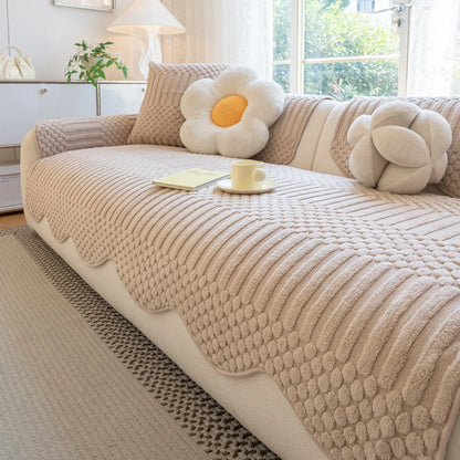 Fleece bankhoes dik – warme sofa cover