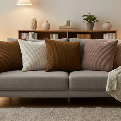 PLUSHCORD Soft Corduroy Cushion Cover