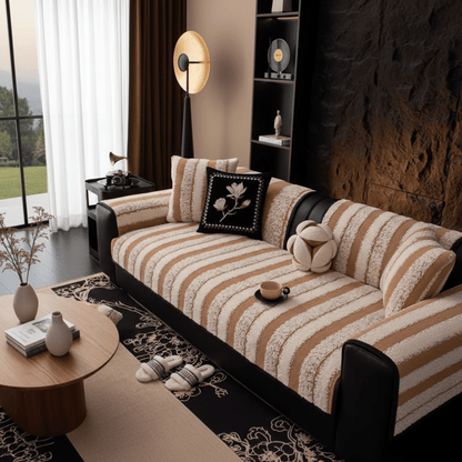 Pluche bankhoes antislip – sofa beschermer