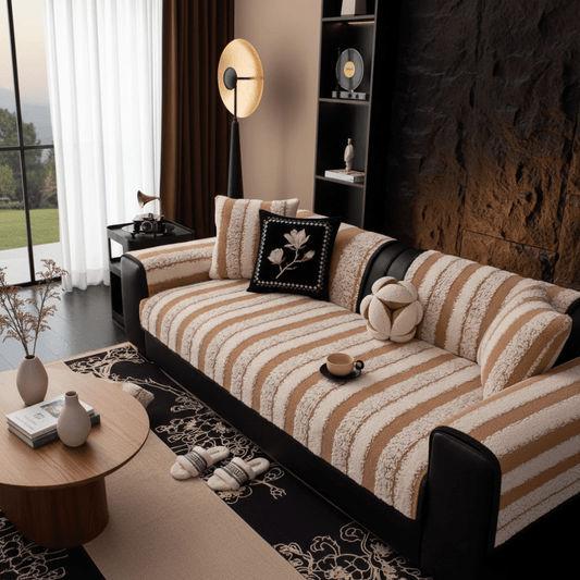 Pluche bankhoes antislip – sofa beschermer