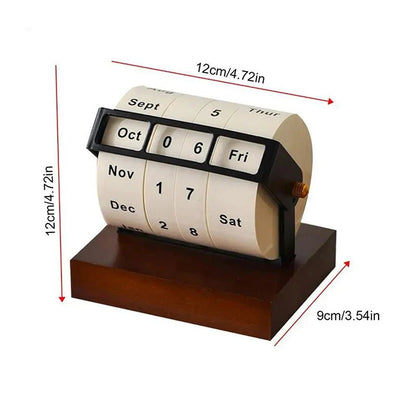 Houten draaikalender – bureau decoratie