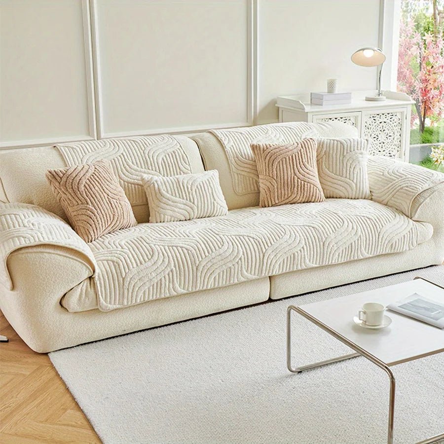 Velours bankhoes – antislip sofa cover