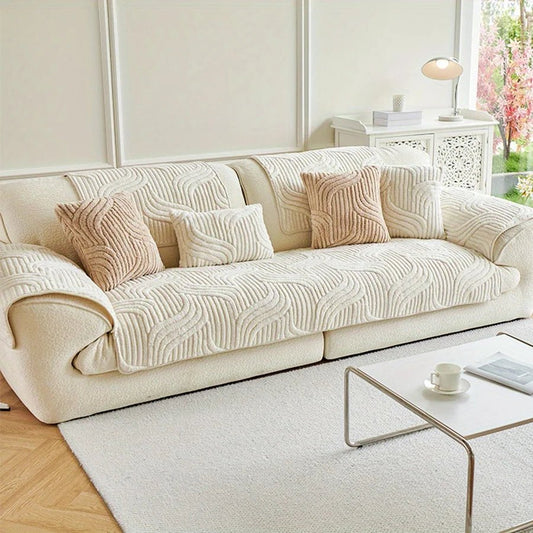 Velours bankhoes – antislip sofa cover