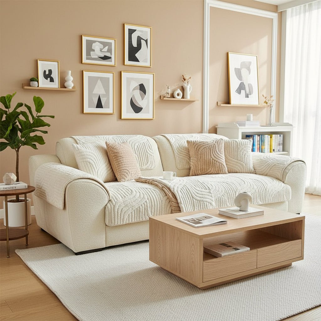Velours bankhoes – antislip sofa cover