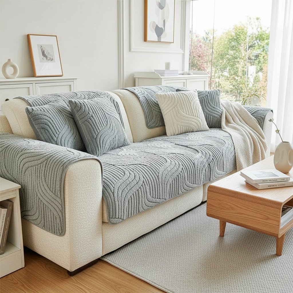 Velours bankhoes – antislip sofa cover
