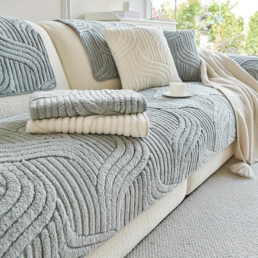 Velours bankhoes – antislip sofa cover
