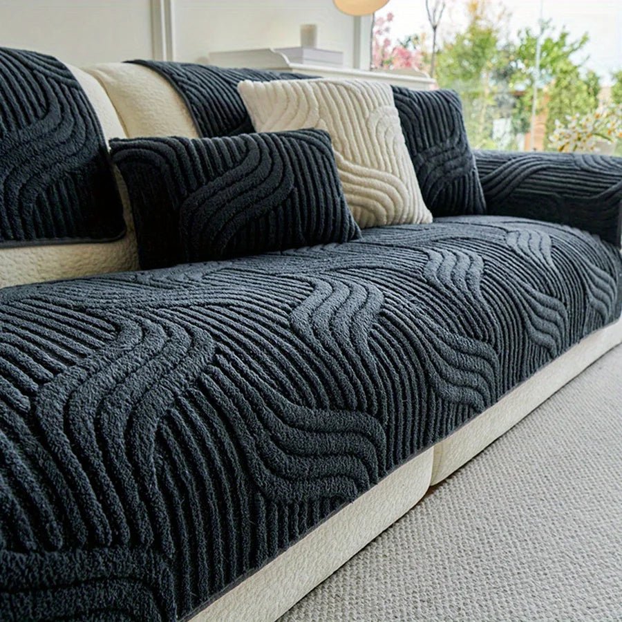 Velours bankhoes – antislip sofa cover