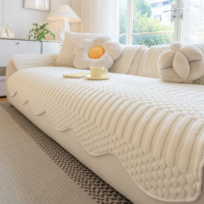Fleece bankhoes dik – warme sofa cover
