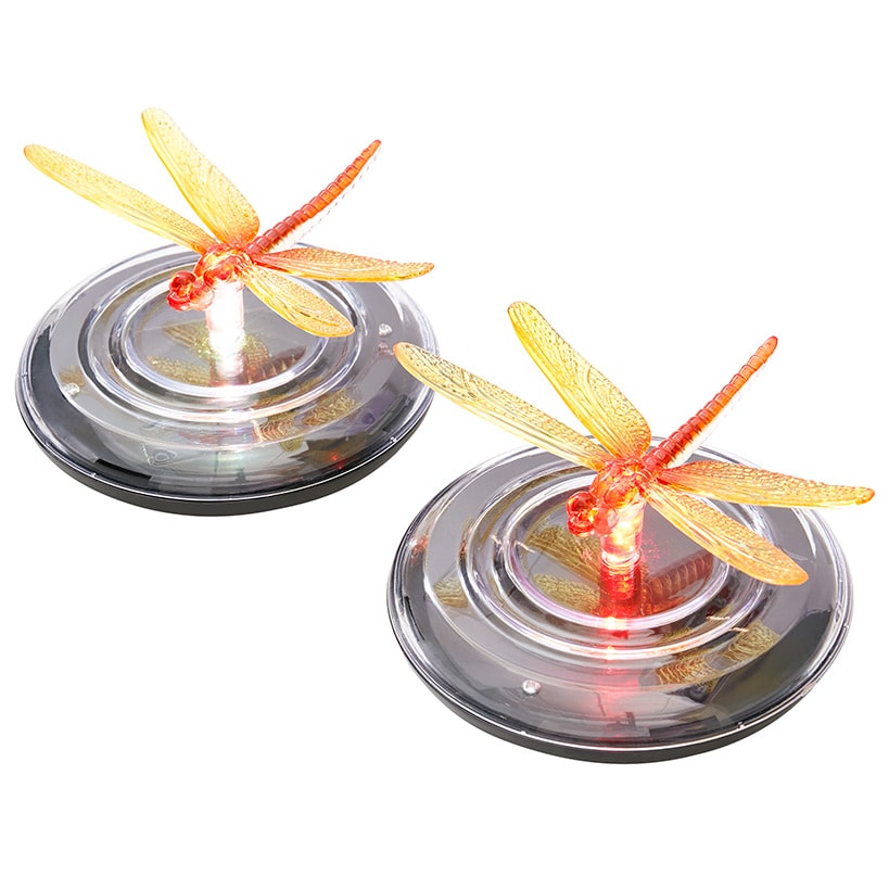 Drijvende Solar Tuinverlichting Set van 2 – Vlinder Libelle Tuinvijver