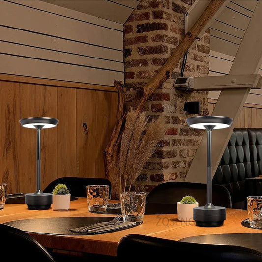 Draadloze LED Tafellamp Oplaadbaar Touch Sensor Nachtlamp Restaurant Hotel Sfeerverlichting Bureau Lamp