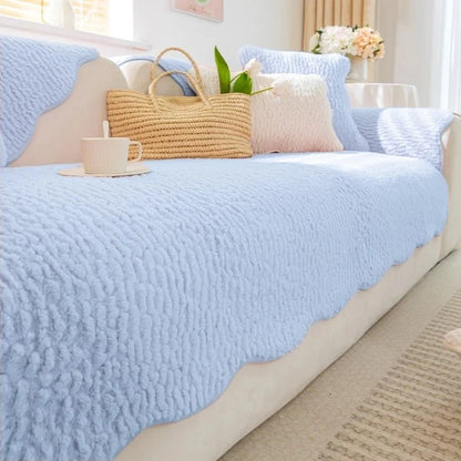 Fleece bankhoes dik – warme sofa cover