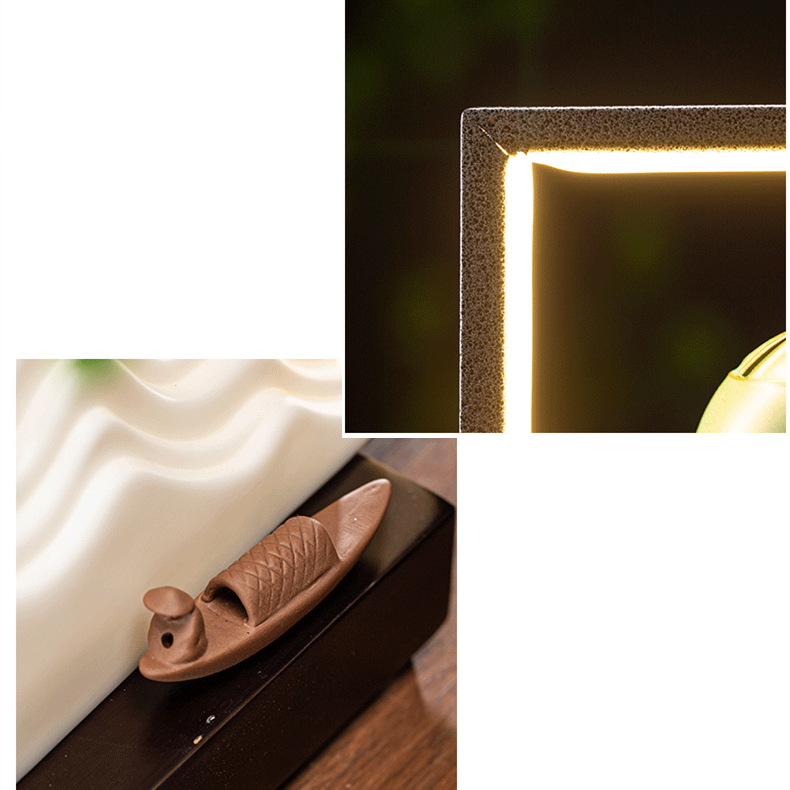 Zenfall Backflow Wierookhouder met LED