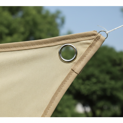 Perel Waterdoorlatend Zonnezeil 3,6 × 3,6 meter champagne.