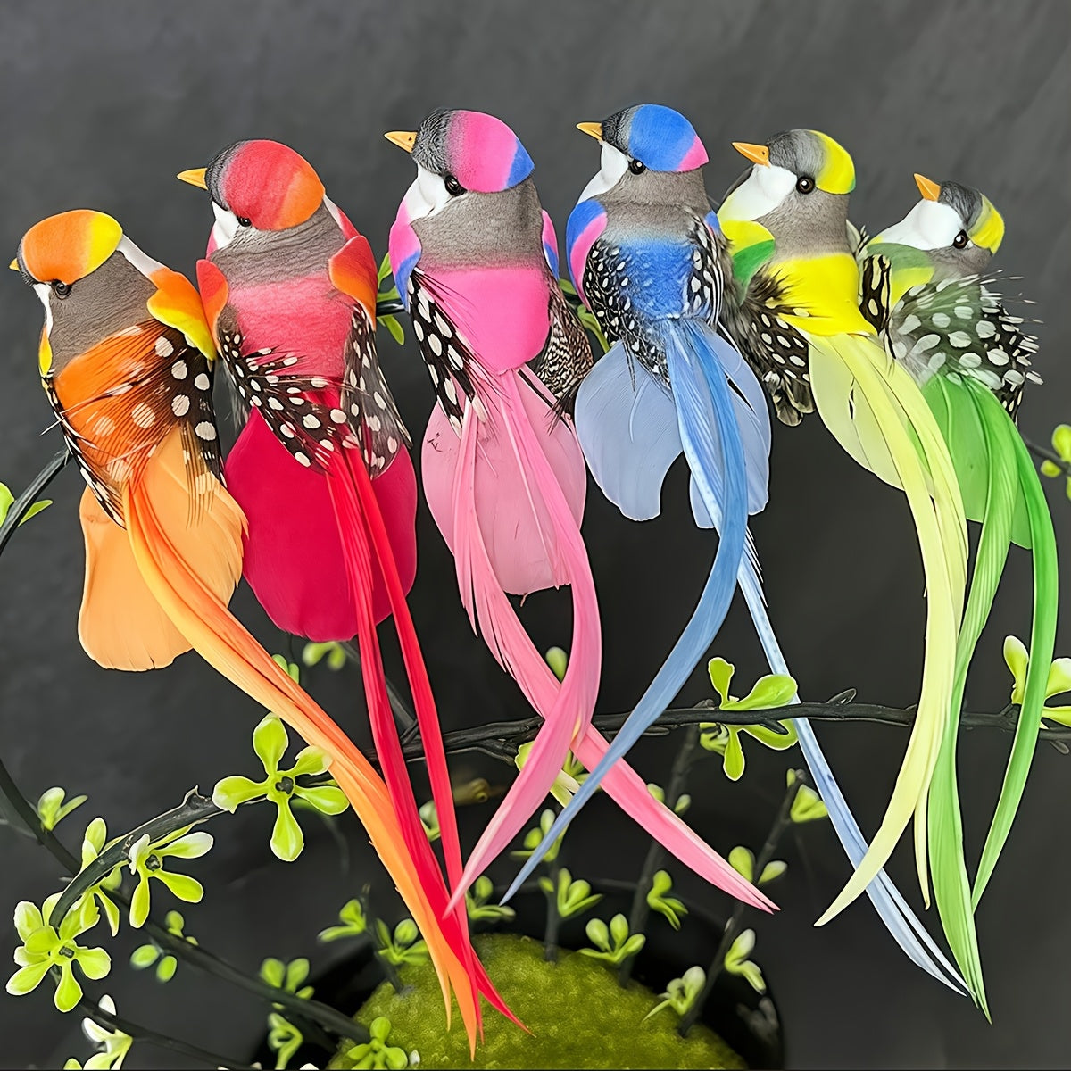 Decoratie Vogels Set 6 Stuks Hangdecoratie Tuin