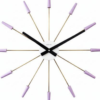 Stille Wandklok 58 cm Pins/RVS