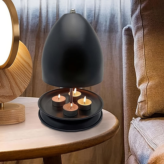 Theelicht Oven Tafelkachel Handwarmer Kaarsenhouder Zwart Sfeerverwarming Tafelkachel