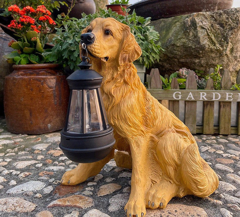 Hondenfiguur met zonne-LED-verlichting-lumipup