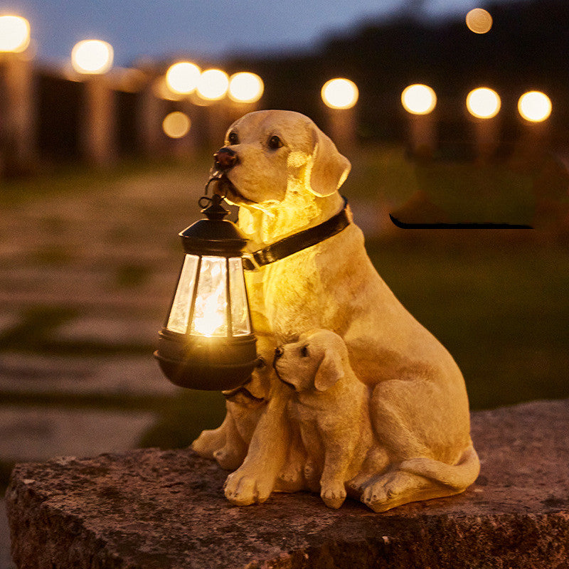 Hondenfiguur met zonne-LED-verlichting-lumipup