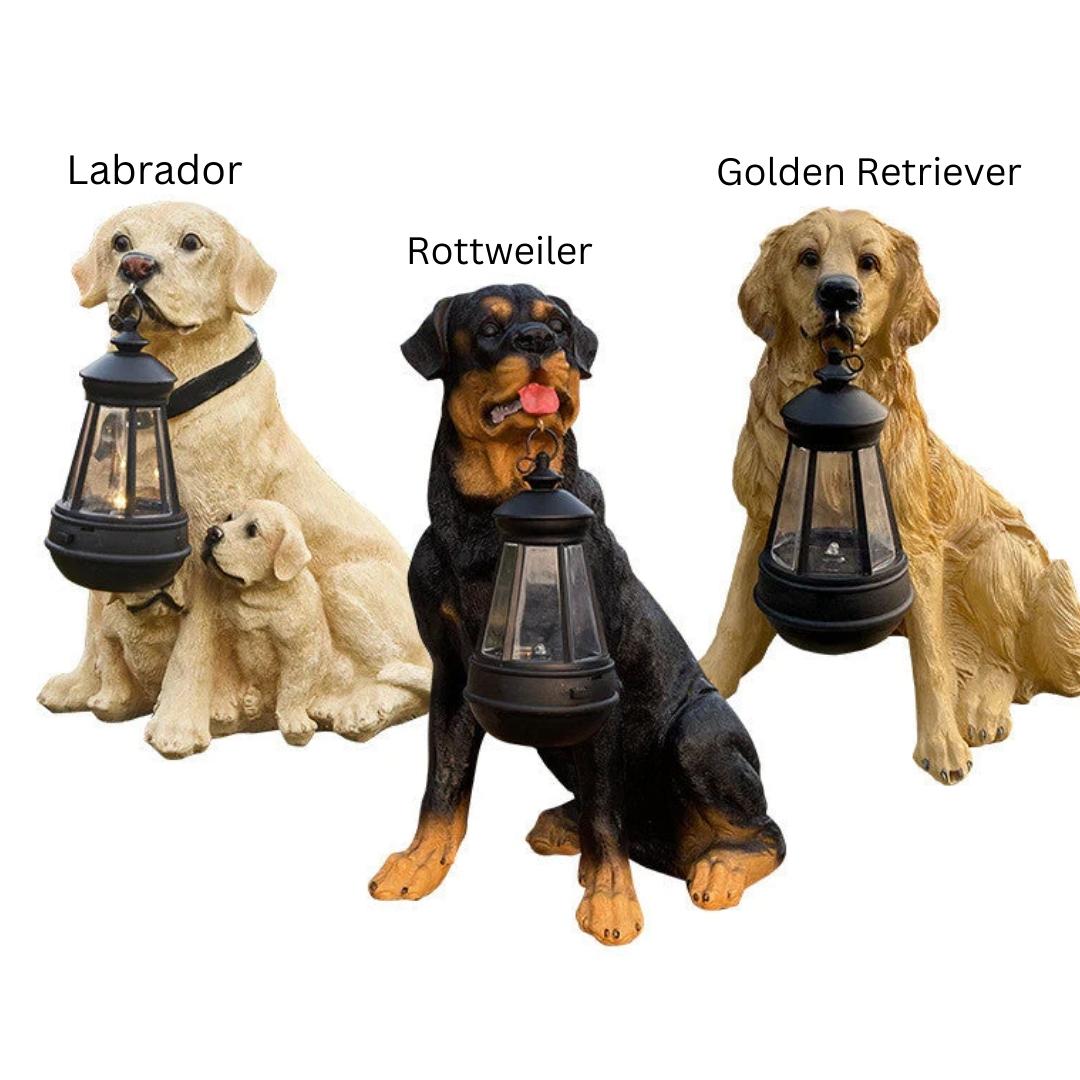 Hondenfiguur met zonne-LED-verlichting-lumipup