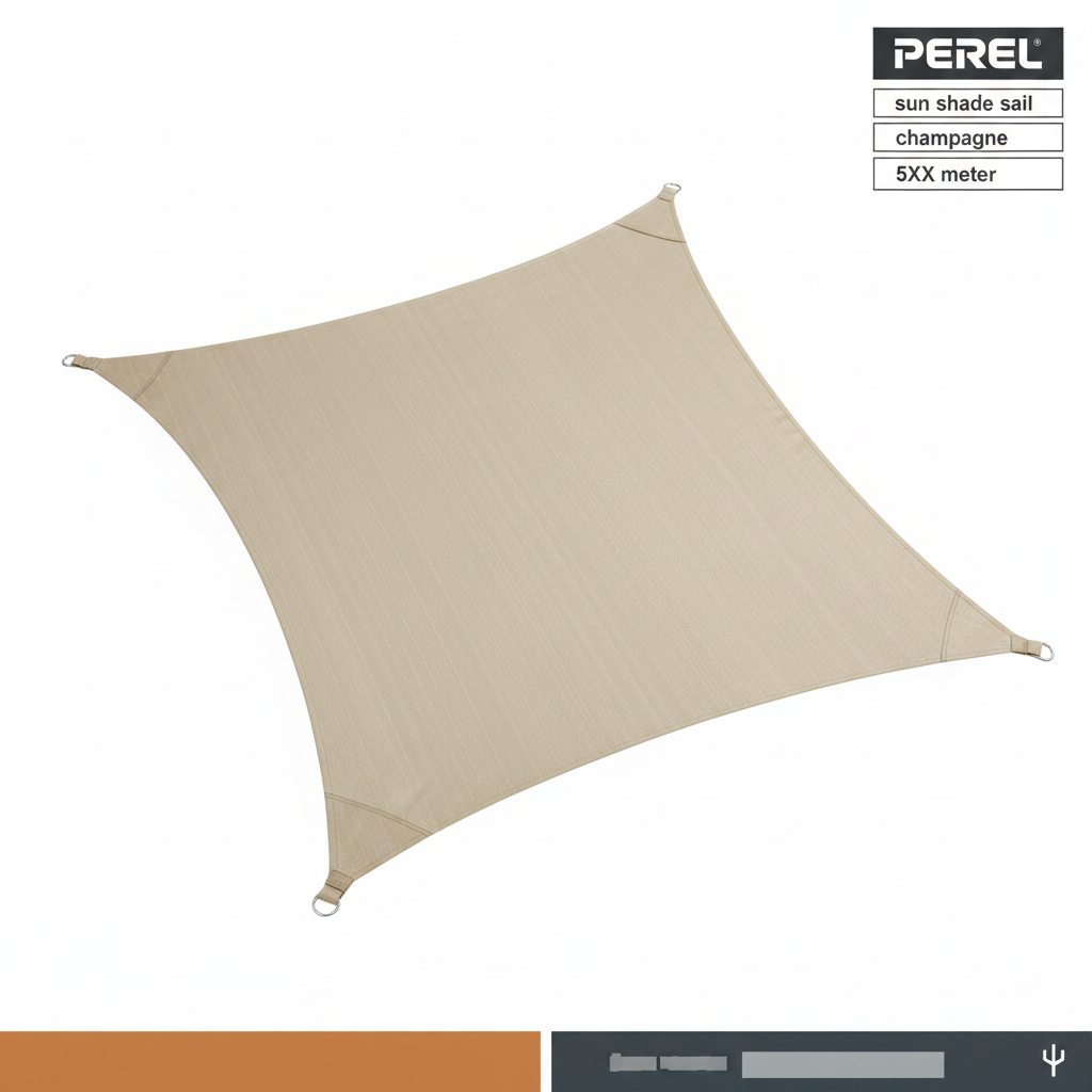 Perel waterdoorlatende zonnezeil 5x5