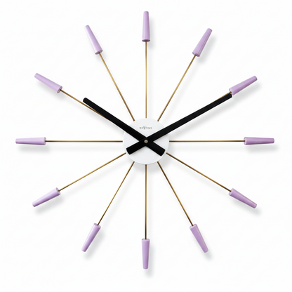 Stille Wandklok 58 cm Pins/RVS