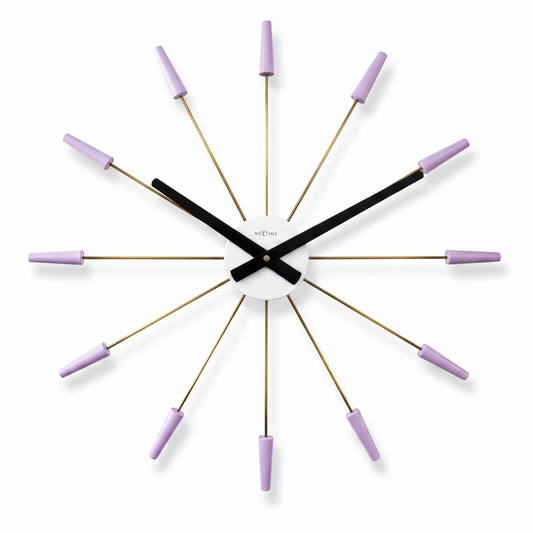 Stille Wandklok 58 cm Pins/RVS